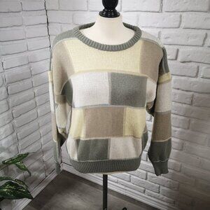 Jack Stone Made in Italy Men's Size Medium Multi Colored Block Pattern Sweater